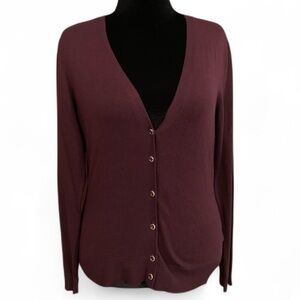 Womens Purple Cardigan Sweater